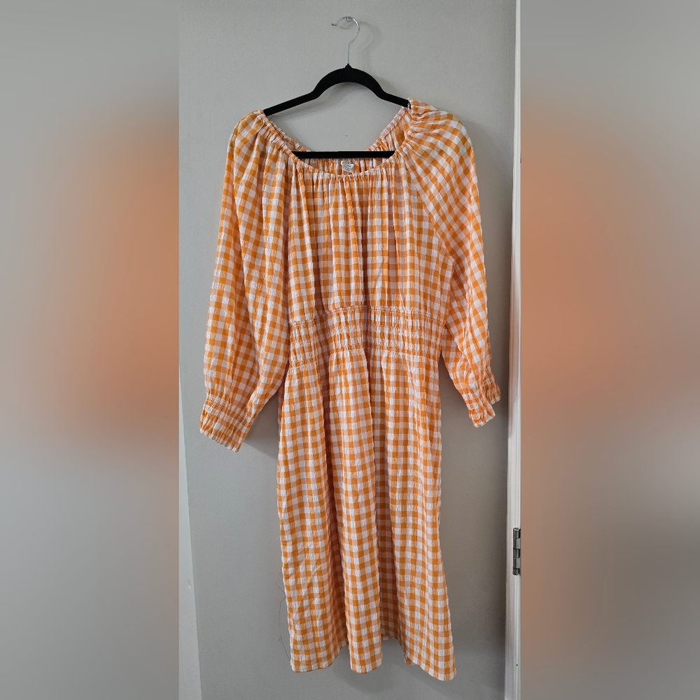 Orange Plaid Dress